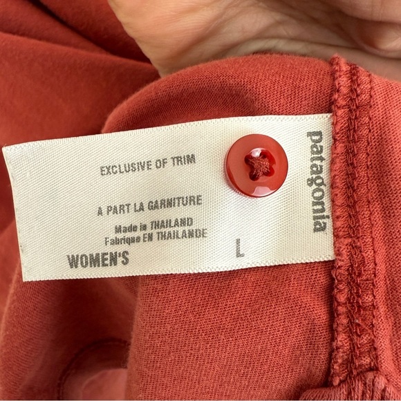Patagonia Women’s 100% Simply Organic Cotton Polo Shirt Top Large - Picture 8 of 8